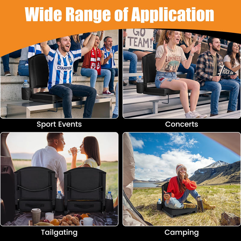 Load image into Gallery viewer, Goplus Stadium Seats with Back Support Suitable for Sports Events