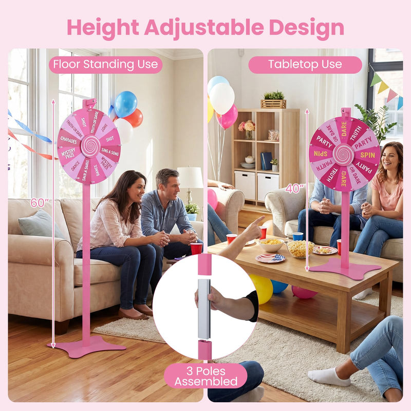 Load image into Gallery viewer, Goplus 18"/24" Prize Wheel with Blackboard Marker Eraser & Spare Pointer