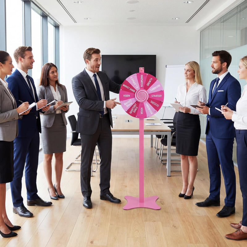 Load image into Gallery viewer, Goplus 18"/24" Prize Wheel with Blackboard Marker Eraser & Spare Pointer