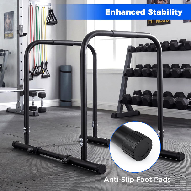 Load image into Gallery viewer, Goplus Adjustable Dip Bar Portable Fitness Workout Dip Station for Home Gym Calisthenics