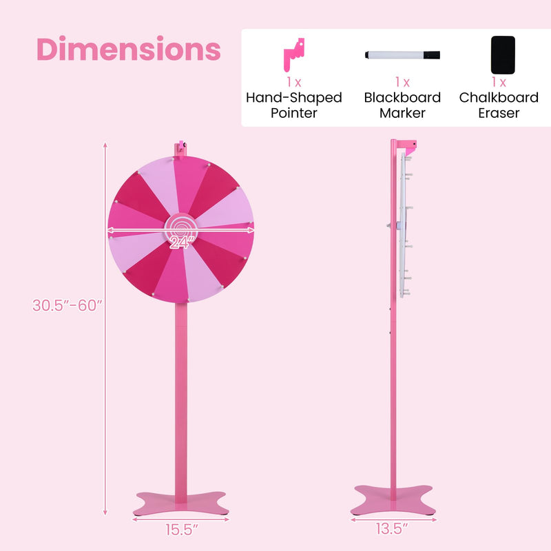 Load image into Gallery viewer, Goplus 18"/24" Prize Wheel with Blackboard Marker Eraser & Spare Pointer