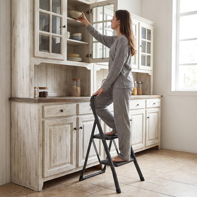 Load image into Gallery viewer, Goplus 2/3/4 Step Ladder | Folding Step Stool with Handrail and Anti-Slip Pedals