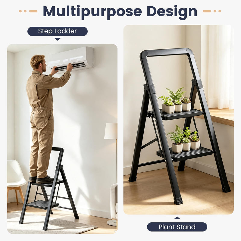 Load image into Gallery viewer, Goplus 2/3/4/5 Step Ladder | Folding Step Stool with Wide Anti-Slip Pedals