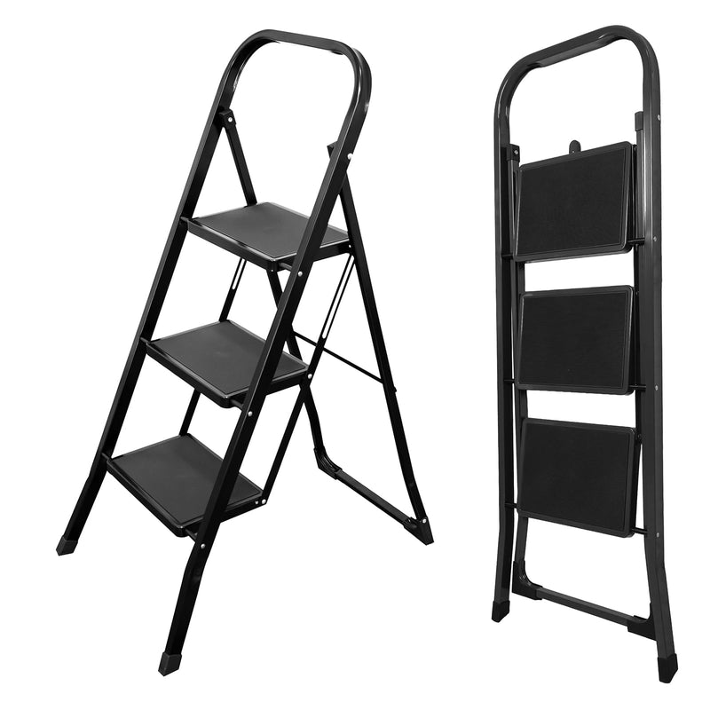 Load image into Gallery viewer, Goplus 2/3/4 Step Ladder | Folding Step Stool with Handrail and Anti-Slip Pedals