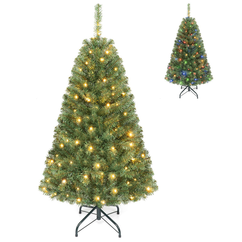 Load image into Gallery viewer, Goplus 4FT Artificial Christmas Tree | Full Xmas Tree w/296 Branch Tips and 2 Lighting Colors