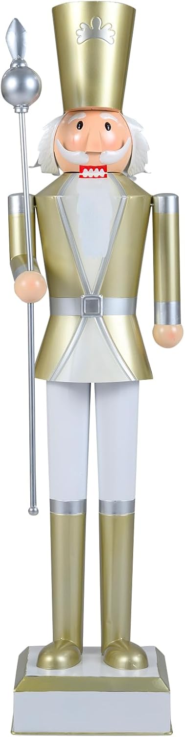 Goplus 4' Christmas Nutcracker w/High Hat Beautiful Scepter Uniform & Boots