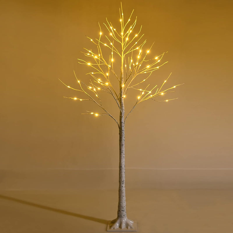 Load image into Gallery viewer, Goplus Lighted Birch Tree, Artificial Small Tree White Christmas Tree