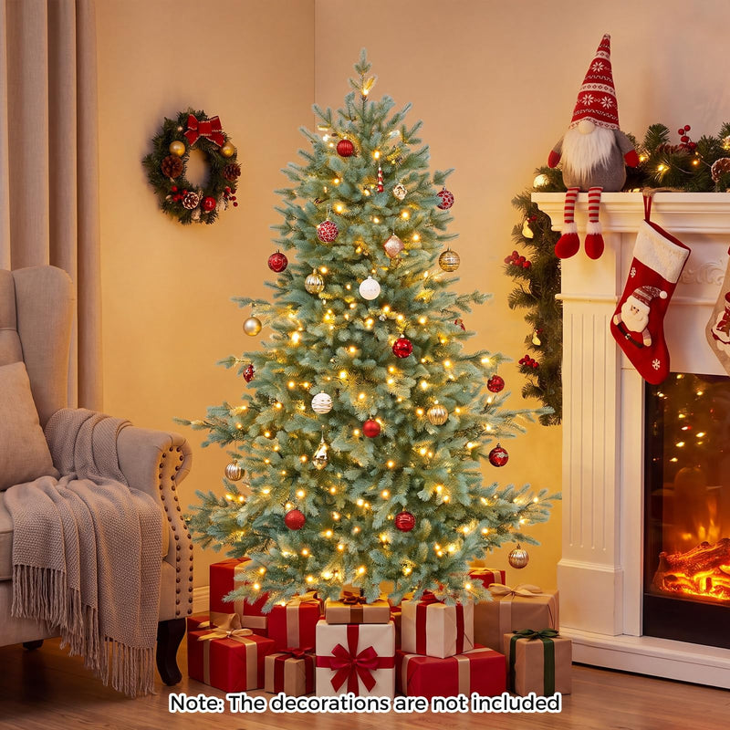 Load image into Gallery viewer, Goplus 5ft/6ft/7ft/8ft Pre-Lit Aspen Christmas Tree Holiday Decoration Tree for Home