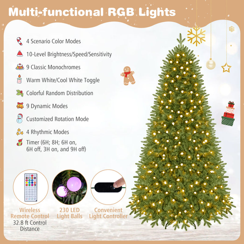 Load image into Gallery viewer, Goplus 6.3 FT Smart Pre-Lit Christmas Tree with 230 Pre-Lit RGB LED Lights