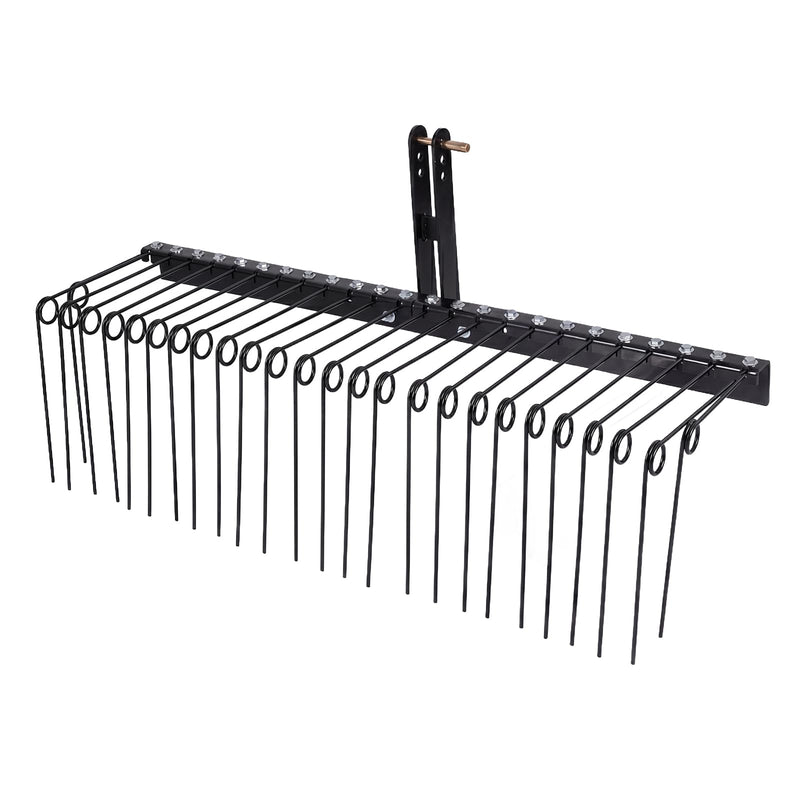 Load image into Gallery viewer, Goplus 60" Pine Straw Rake Tow Behind Landscape Rake with 26 Metal Coil Tines for Leaves Grass