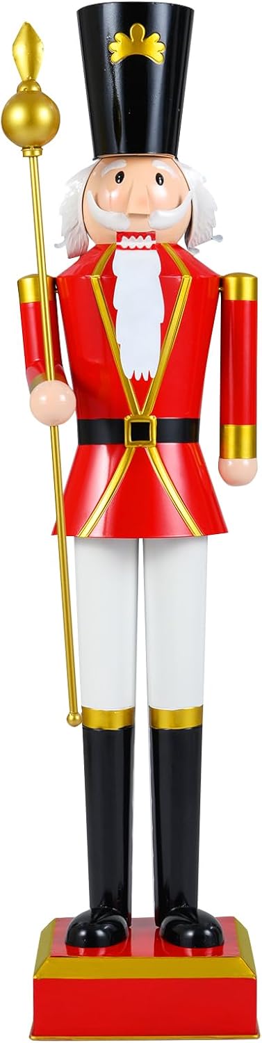 Goplus 4' Christmas Nutcracker w/High Hat Beautiful Scepter Uniform & Boots