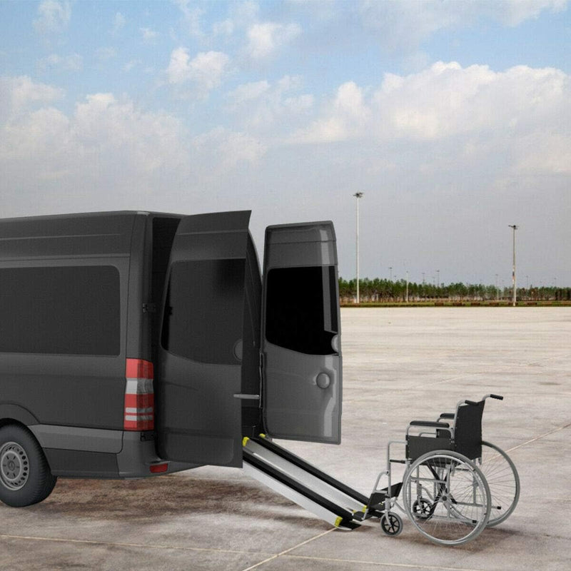 Load image into Gallery viewer, Goplus Adjustable Portable Aluminum Ramps with Non-Skid Surface for Home Steps