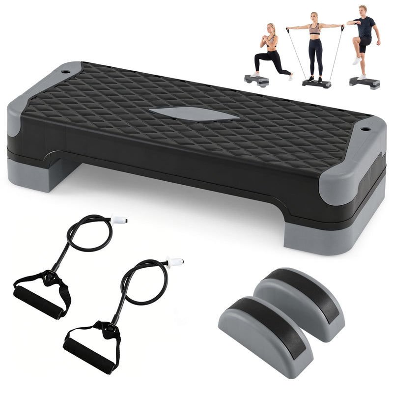 Load image into Gallery viewer, Goplus 3-in-1 Aerobic Step Platform 600 LBS Adjustable Exercise Stepper