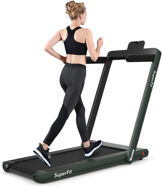 Goplus 2 in 1 Under Desk Treadmill, Green