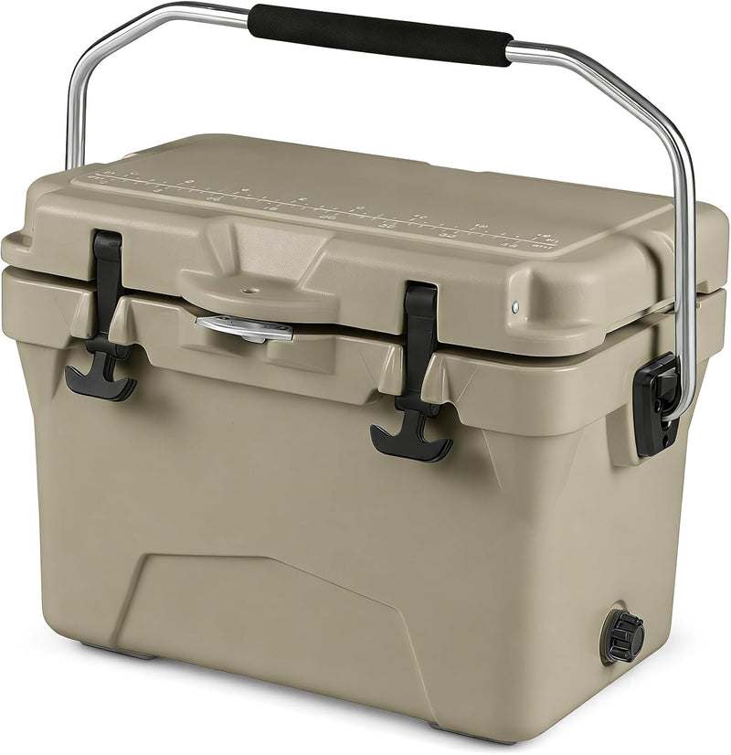 Load image into Gallery viewer, Goplus 20QT Insulated Ice Chest w/Portable Handles Cup Holders Ruler for Camping Fishing