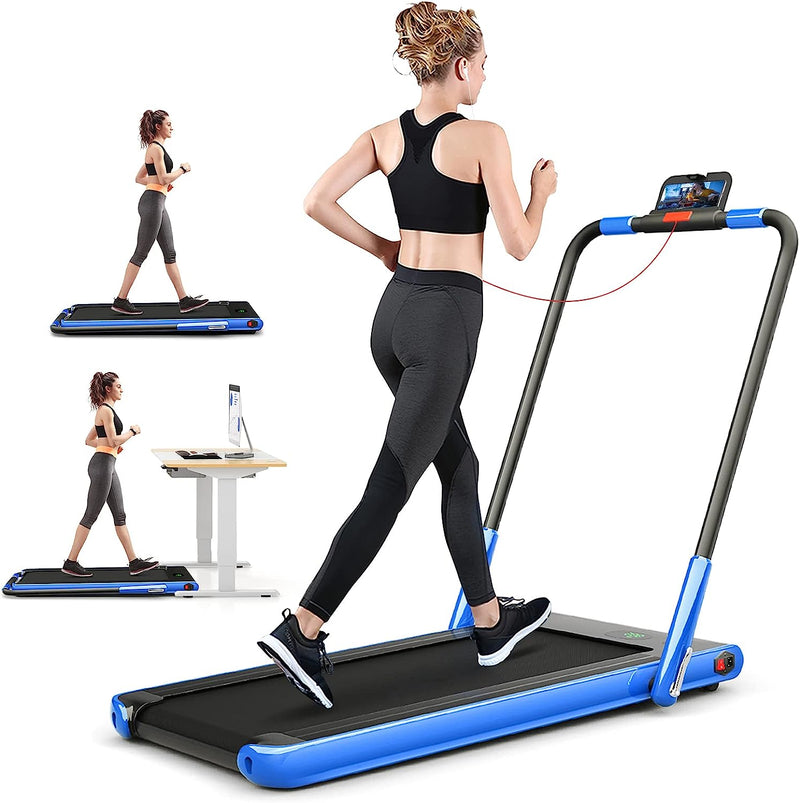 Load image into Gallery viewer, 2 in 1 Folding Treadmill, 2.25HP Under Desk Electric Superfit Treadmill