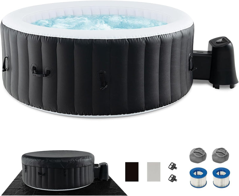 Load image into Gallery viewer, Goplus Inflatable Hot Tub, Blowup Pool Hottub, Portable Outdoor Water SPA