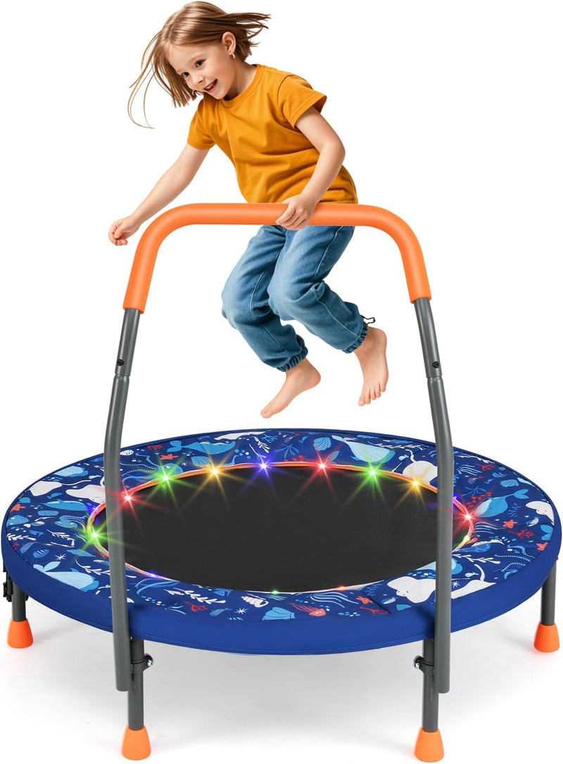 Load image into Gallery viewer, Goplus 36'' Foldable Toddler Trampoline for Kids