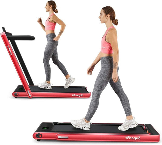 Goplus 2 in 1 Under Desk Treadmill, Red