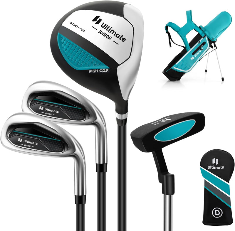 Load image into Gallery viewer, Goplus Junior Complete Golf Club Set for Kids, Right Hand Golf Clubs with Stand Bag, Rain Hood