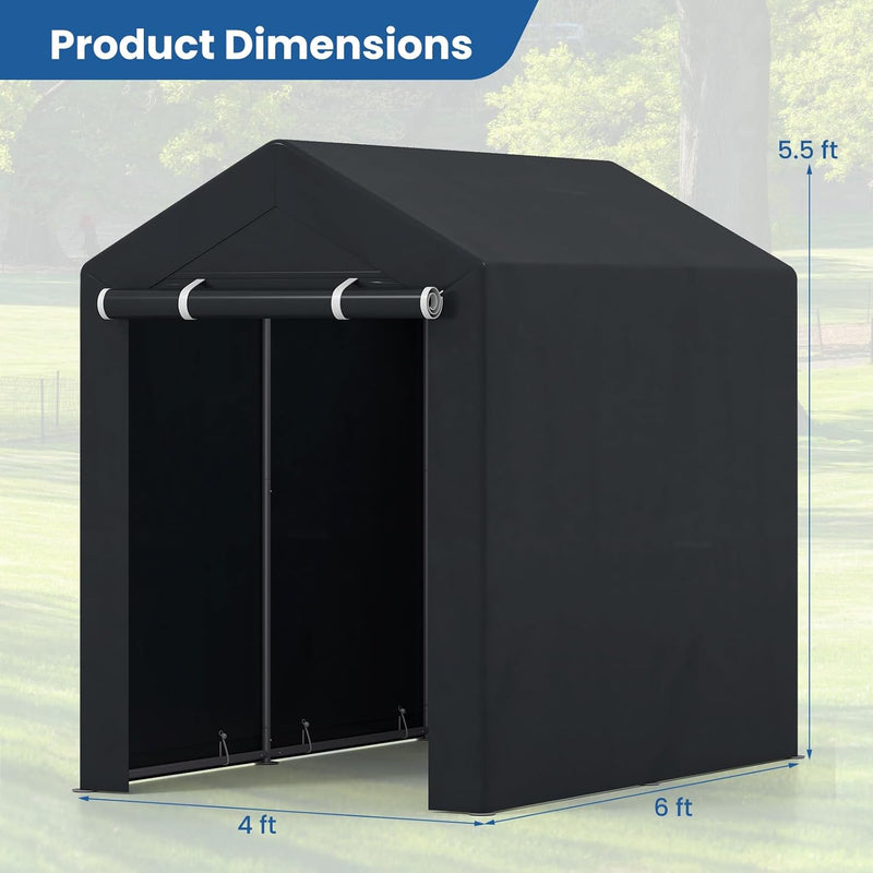 Load image into Gallery viewer, Goplus Heavy-Duty Portable Storage Shed Waterproof Outdoor Carport Garage Tent