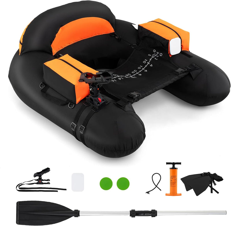 Load image into Gallery viewer, Goplus Inflatable Float Tube for Angling (Thickened Type with Rod Holder)