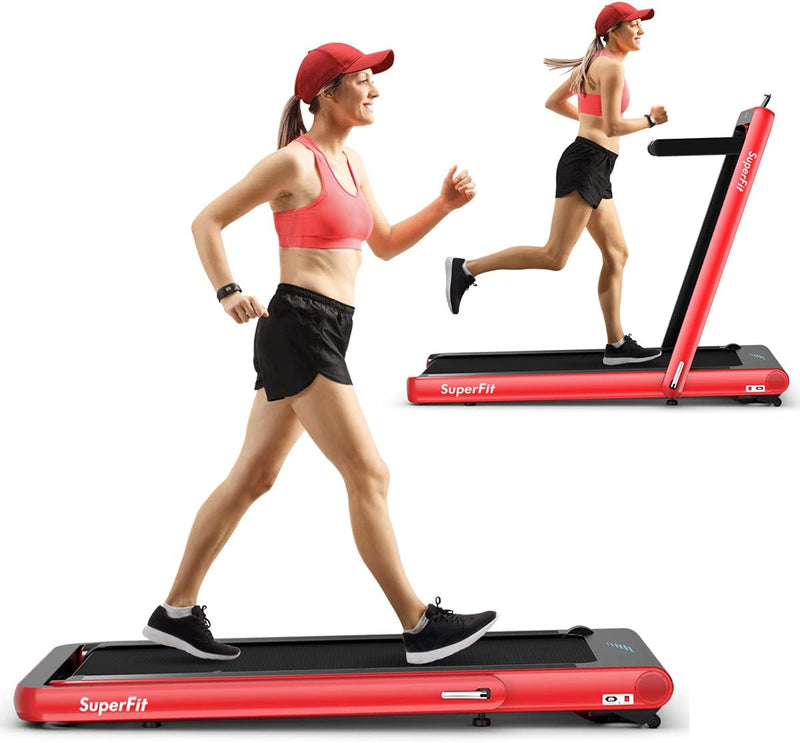 Load image into Gallery viewer, Goplus 2 in 1 Folding Treadmill, 4.75HP Superfit Under Desk Electric Treadmill with APP Control