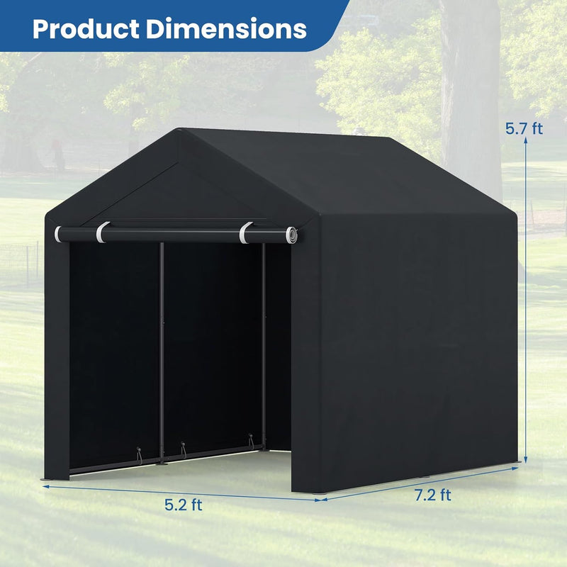 Load image into Gallery viewer, Goplus Heavy-Duty Portable Storage Shed Waterproof Outdoor Carport Garage Tent