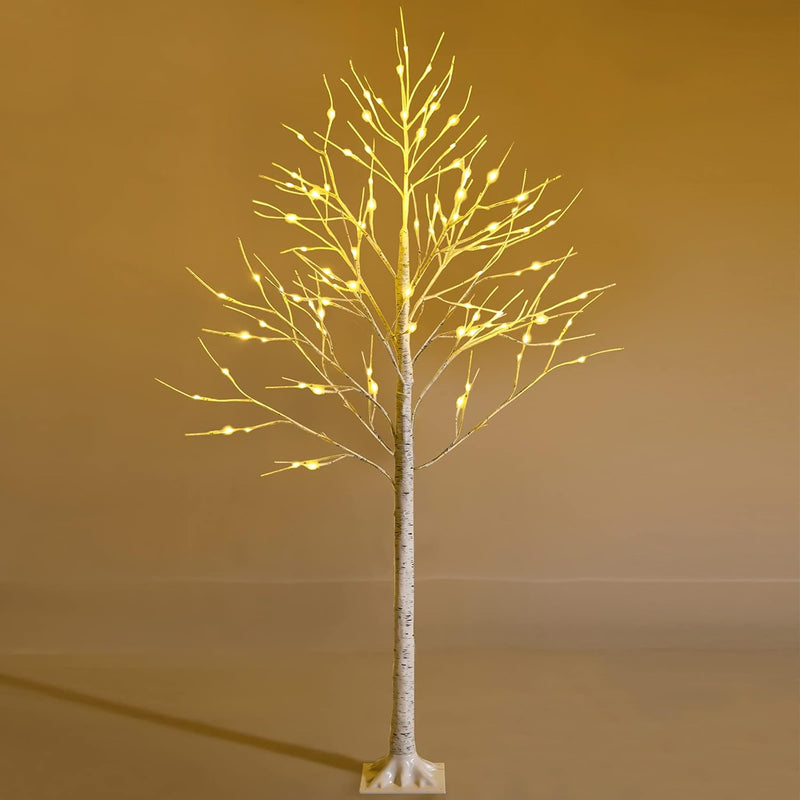Load image into Gallery viewer, Goplus Lighted Birch Tree, Artificial Small Tree White Christmas Tree