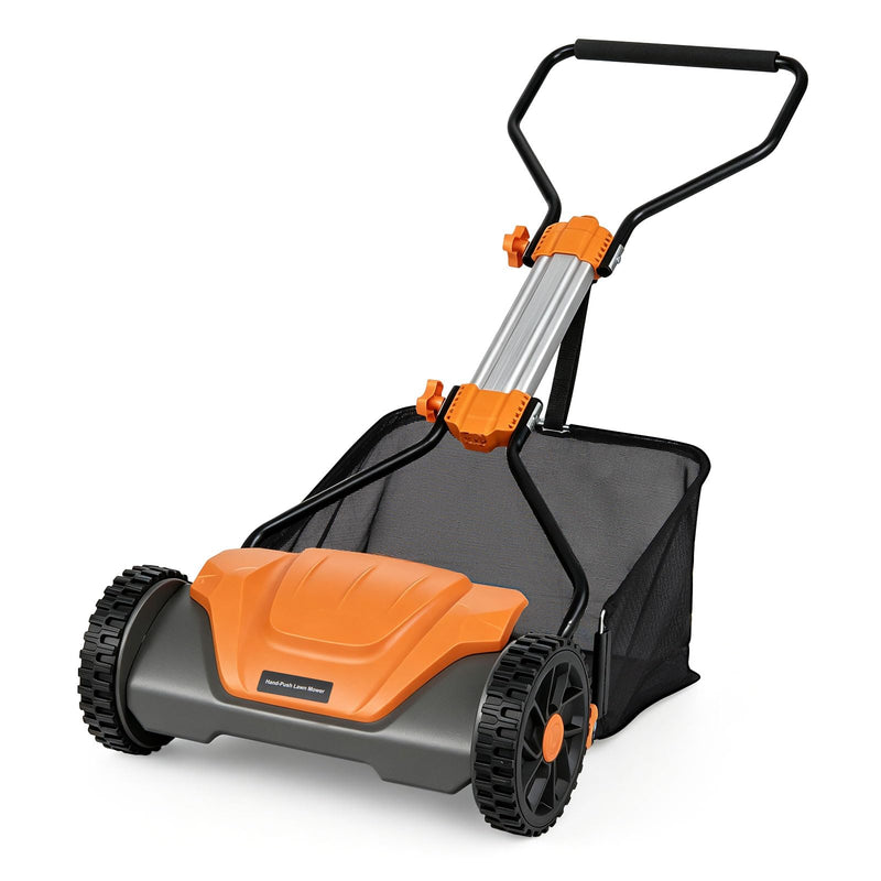 Load image into Gallery viewer, Goplus 16 Inch 5-Blade Push Reel Lawn Mower | Walk-Behind Manual Cordless Grass Cutter
