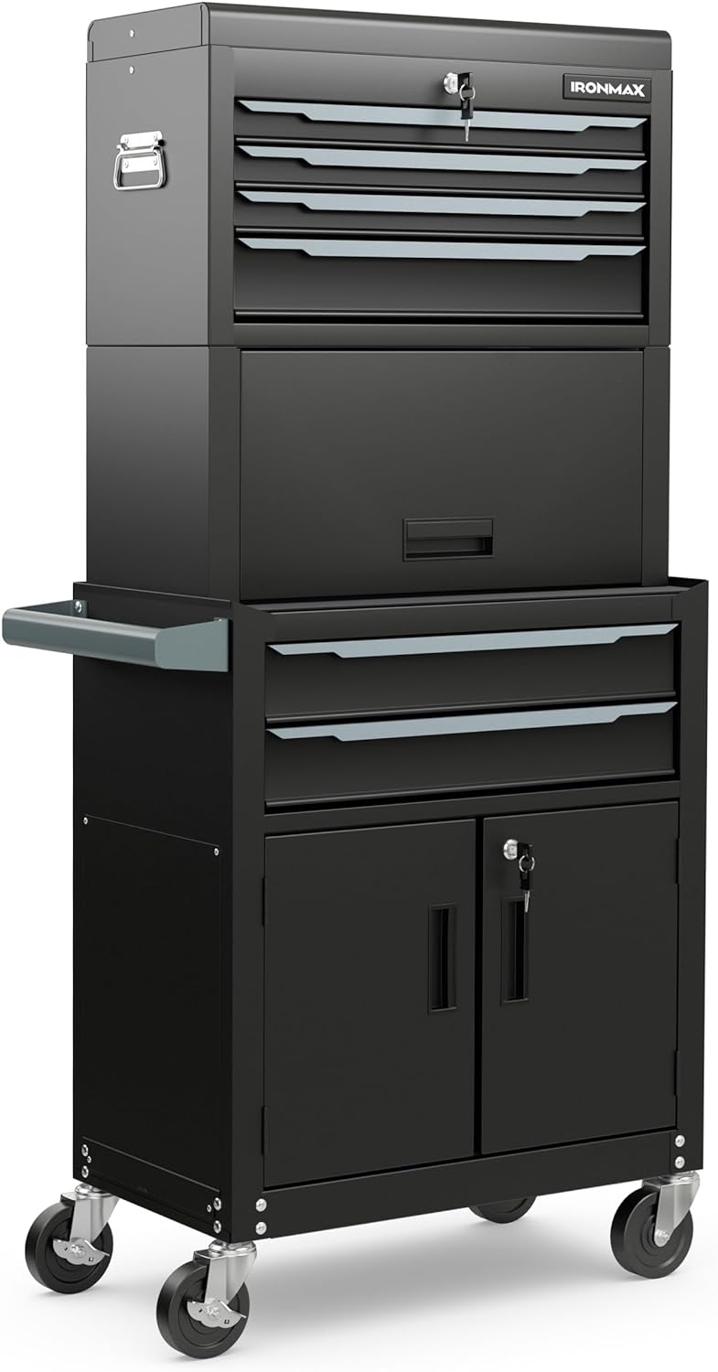 Load image into Gallery viewer, Goplus Tool Chest, 6 Drawers Extra Large Rolling Too Storage Cabinet with 4” Universal Lockable Wheels