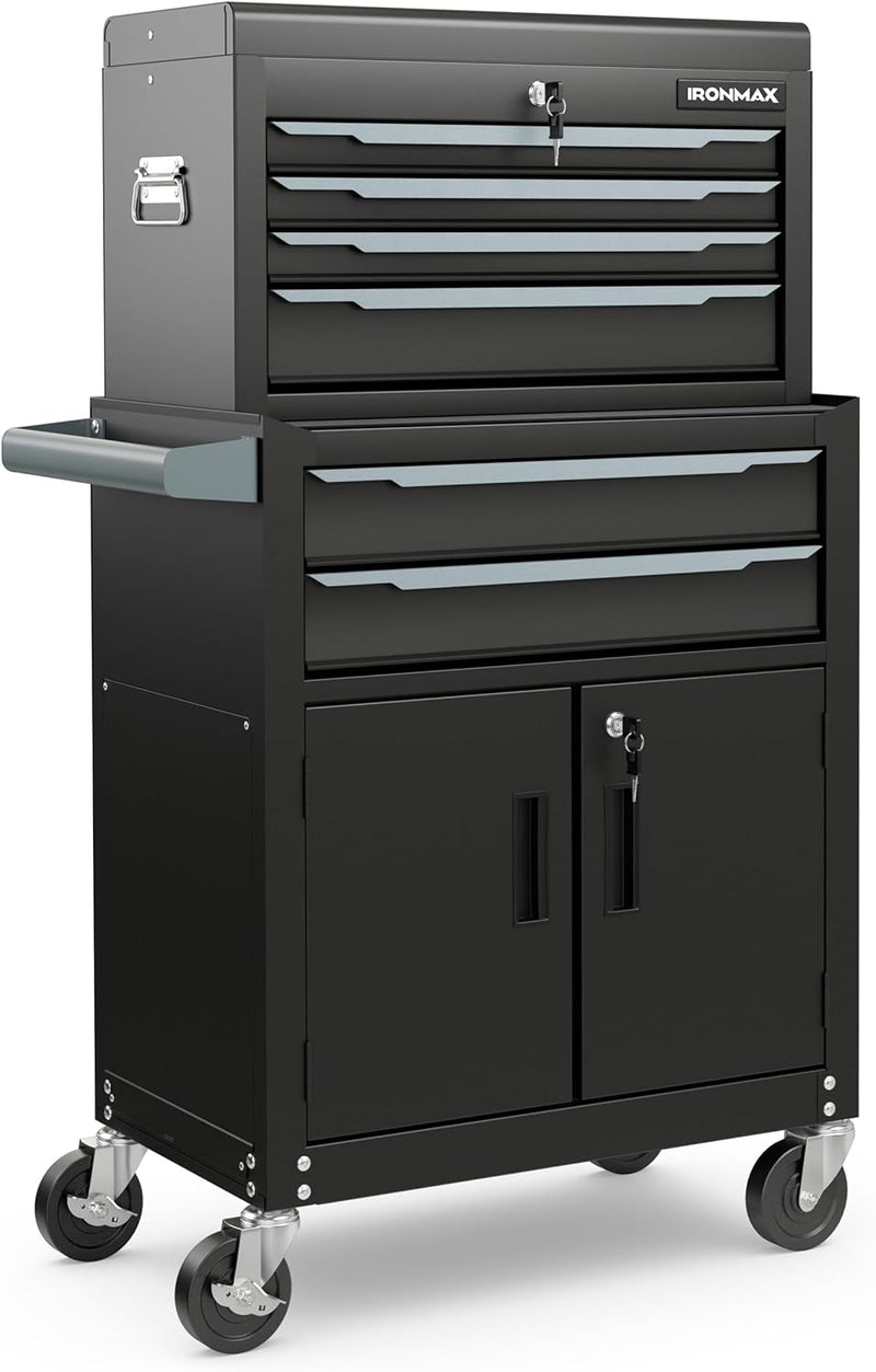 Load image into Gallery viewer, Goplus Tool Chest, 6 Drawers Extra Large Rolling Too Storage Cabinet with 4” Universal Lockable Wheels