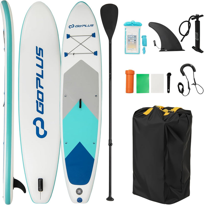 Load image into Gallery viewer, Goplus 11FT Inflatable Stand Up Paddle Board with Waterproof Phone Bag