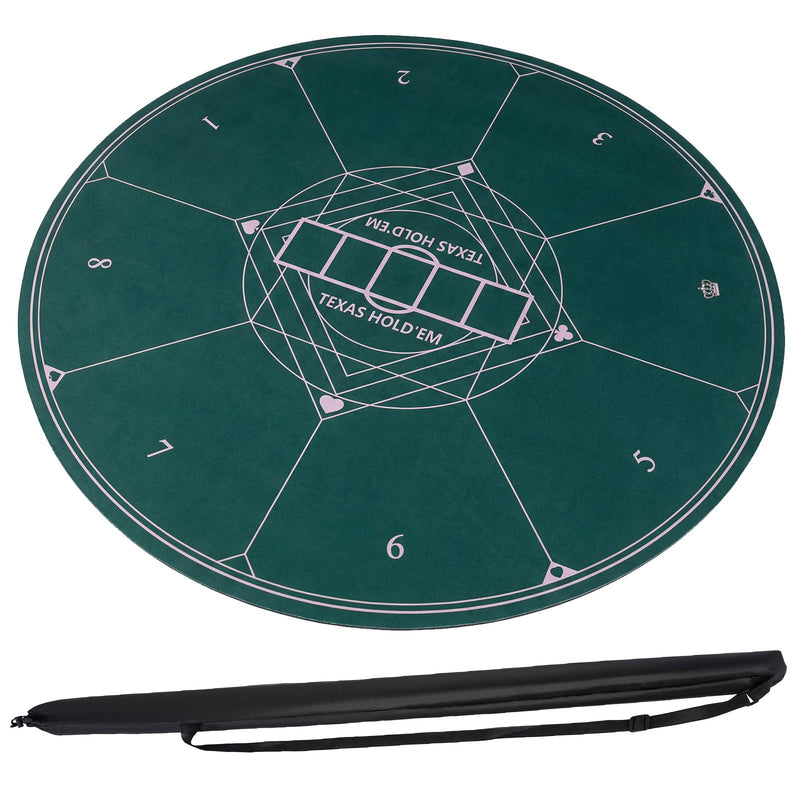 Load image into Gallery viewer, Goplus Round 40"/47"/55" Poker Mat | 8-Player Poker Table Top