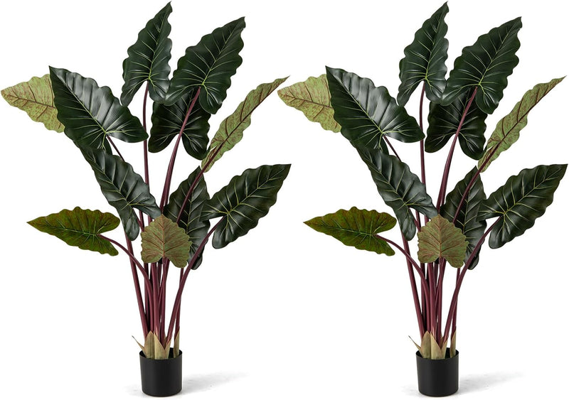 Load image into Gallery viewer, Goplus 63" Tall Fake Pre-Potted Plant w/ 11 Faux Leaves & Bendable Stems