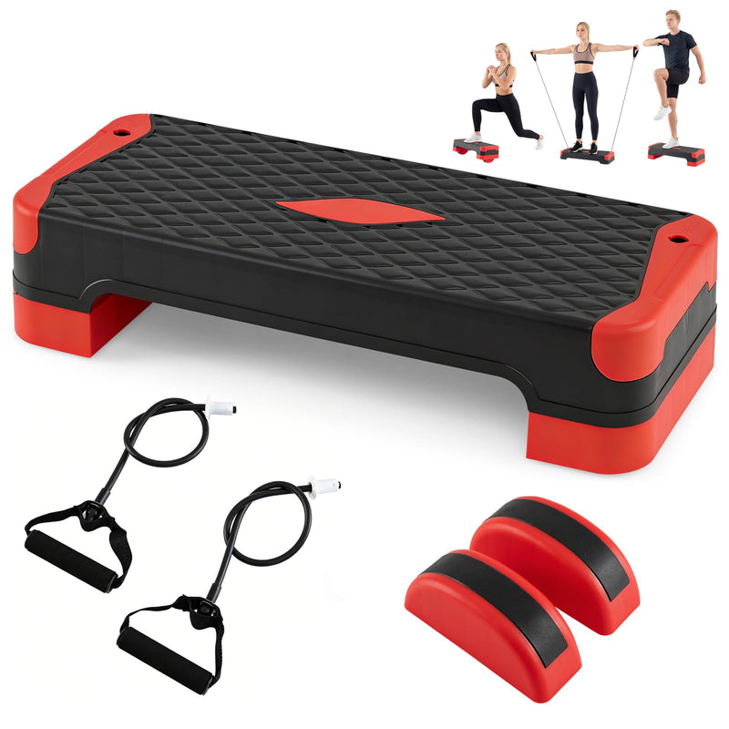 Load image into Gallery viewer, Goplus 3-in-1 Aerobic Step Platform 600 LBS Adjustable Exercise Stepper
