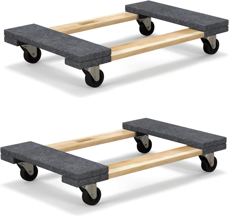 Load image into Gallery viewer, Goplus 4 Wheel Dolly Cart, 30.5" x 18.5" Furniture Dolly w/ 4 Universal Wheels