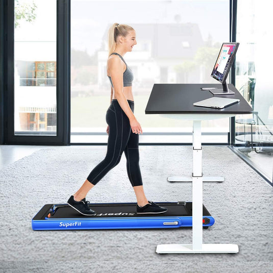 Goplus 2 in 1 Under Desk Treadmill, 2.25HP Superfit Folding Treadmills for Home Office w/Smart APP