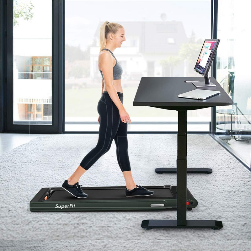 Load image into Gallery viewer, Goplus 2 in 1 Under Desk Treadmill, 2.25HP Superfit Folding Treadmills for Home Office w/Smart APP