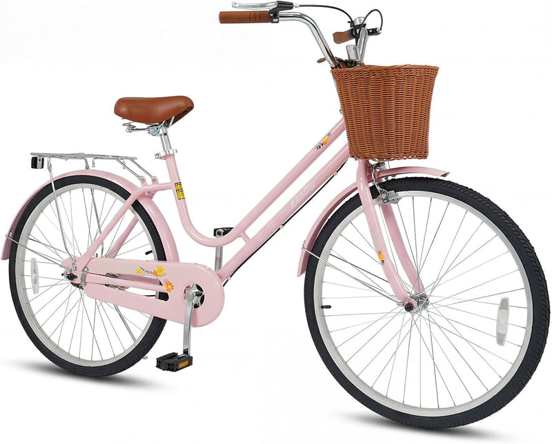 Load image into Gallery viewer, Goplus Beach Cruiser Bike with Basket Rear Rack Bell for Teens Adults Ladies