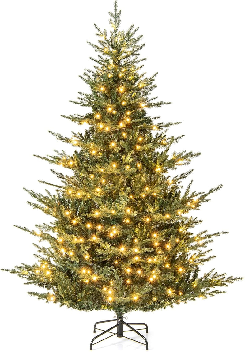 Load image into Gallery viewer, Goplus 6FT / 7FT Pre-Lit Artificial Christmas Tree with PVC & PE Mixed Branch Tips