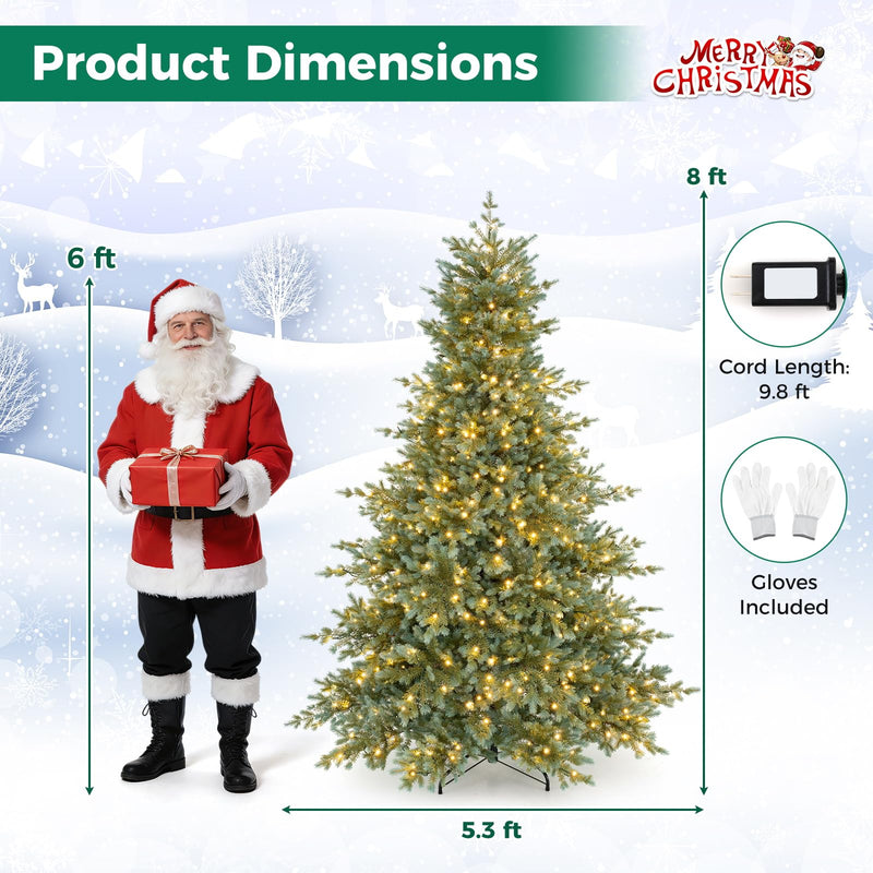 Load image into Gallery viewer, Goplus 5ft/6ft/7ft/8ft Pre-Lit Aspen Christmas Tree Holiday Decoration Tree for Home