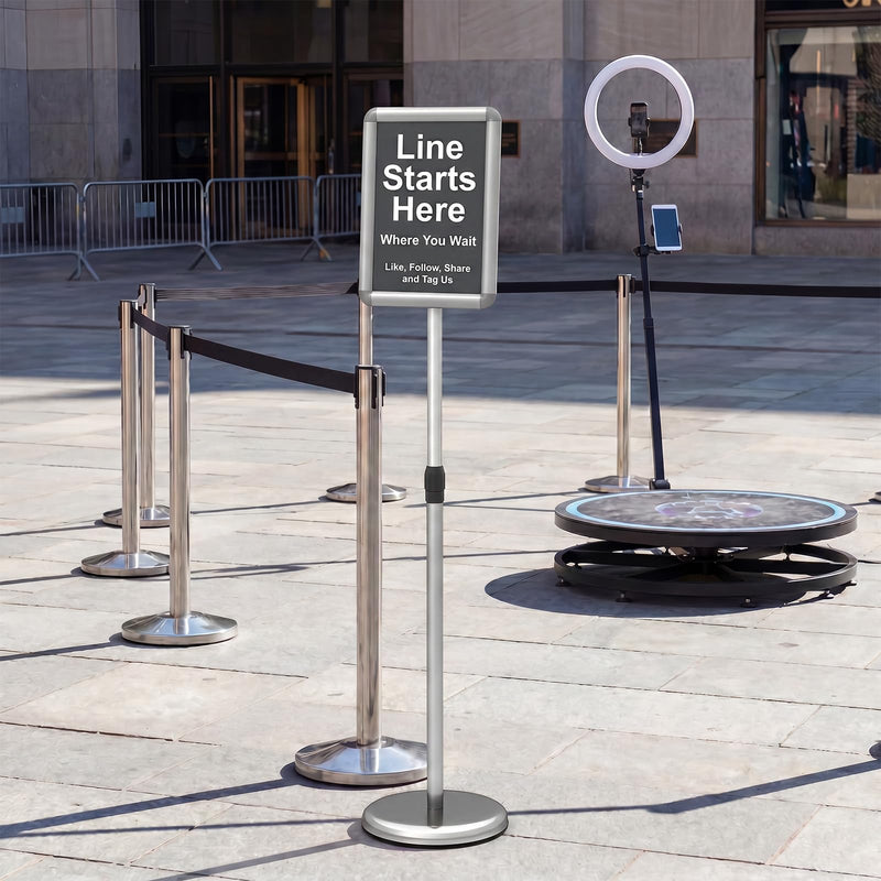 Load image into Gallery viewer, Goplus 8.5 x 11 Inch Sign Holder Stand with Snap-Open Frame & 360° Rotation