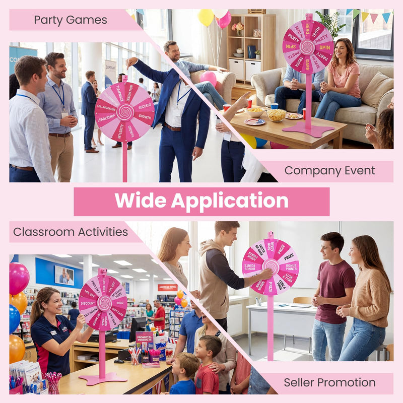 Load image into Gallery viewer, Goplus 18"/24" Prize Wheel with Blackboard Marker Eraser & Spare Pointer