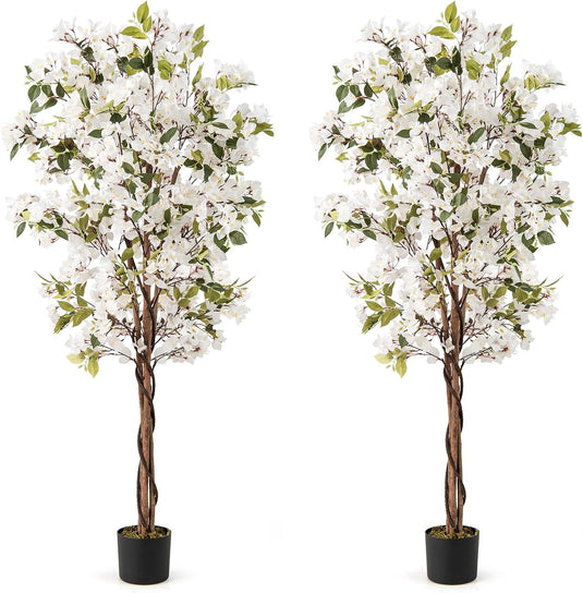 Goplus 6 FT Bougainvillea Artificial Tree Artificial Plants for Indoor Decor