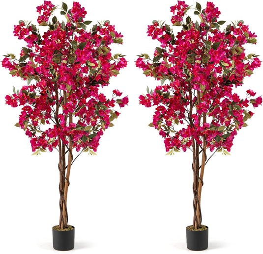 Goplus 6 FT Bougainvillea Artificial Tree Artificial Plants for Indoor Decor