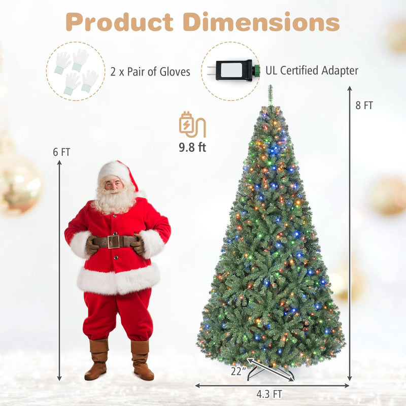 Load image into Gallery viewer, Goplus 8FT/7FT Artificial Christmas Tree | Holiday Decoration Tree Indoor Outdoor