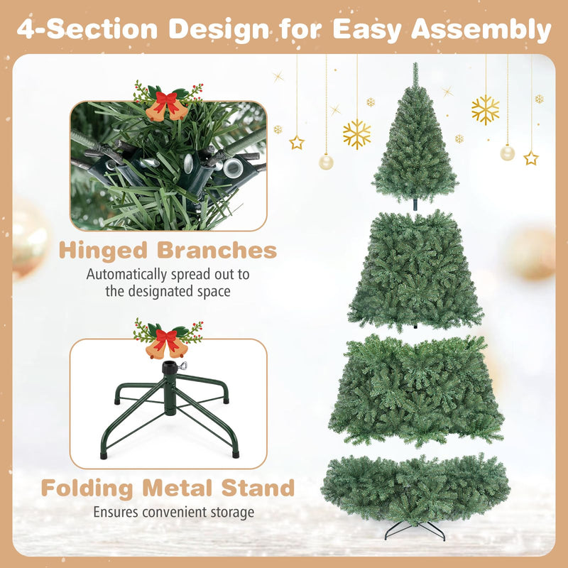 Load image into Gallery viewer, Goplus 9FT Artificial Christmas Tree | Full Xmas Tree w/2944 Branch Tips and 2 Lighting Colors