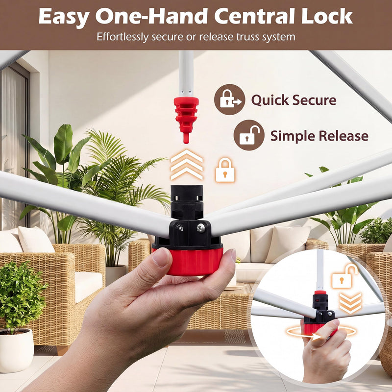 Load image into Gallery viewer, Goplus 11.5 x 11.5 FT Pop-up Gazebo One-Person Easy Setup Canopy Tent with Mesh Screen Netting