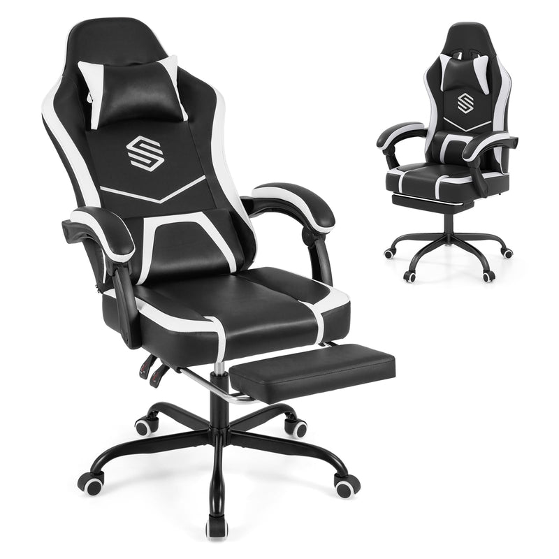 Load image into Gallery viewer, Goplus Ergonomic Computer Chair with Footrest Lumbar Support Linkage Armrests